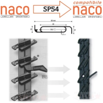Comando orientabile a 18 lamelle compatibile Naco 