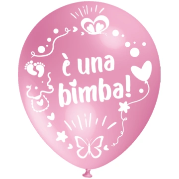 BALLOON PRINTED "È UNA BIMBA" 12"