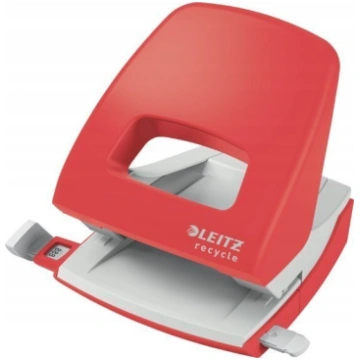 Leitz 5003 Recycle perforators, 30 loksnes, sarkan