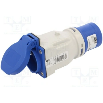 Transition: adapter; male/female; 16A; 230VAC; IEC