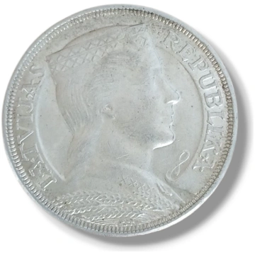 Lietots - Sudraba monēta 5 Lati 1931. gads