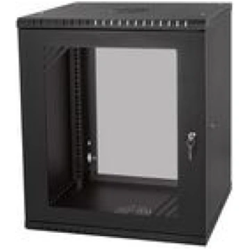 Komutācijas sienas skapis 19"- 12U - 600mm MELNS