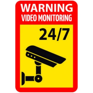 Zīme Uzmanību videonovērošana / Warning video moni