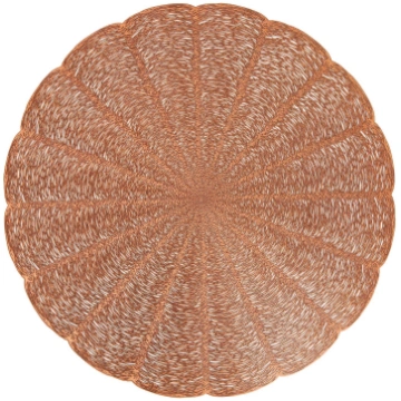 Table mat PVC 38 cm Glamour Flower copper Ambition