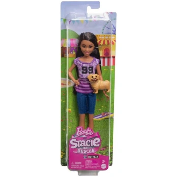 Stacie lelle ar Bārbijas kucēnu Barbie