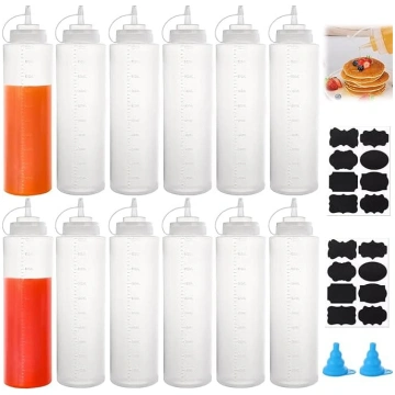 Spiedpudeles 1000 ml lielas plastmasas mērču pudel