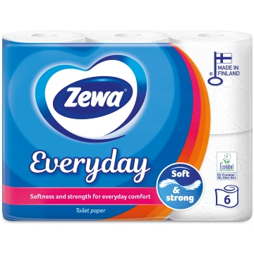 ZEWA Everyday 3 slāņu tualetes papīrs 6 ruļļi