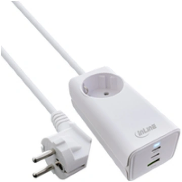 Inline Registered usb power supply 65w charger 2x 