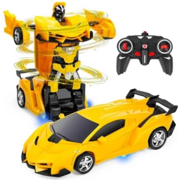 Ar pulti vadāma automašīna robots, dzeltens RC Car