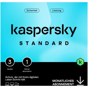 Kaspersky Standard Mobile - 3 ierīces, 1 mēnesis -