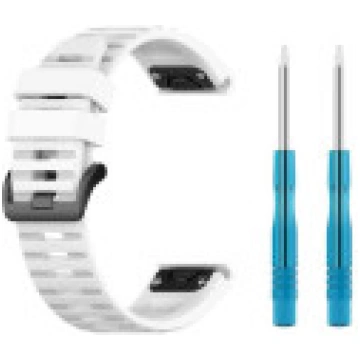 Fiksēta QuickFit silikona siksniņa. 22 mm. balta [