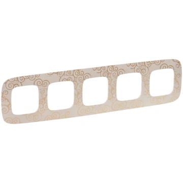 Plate Valena Allure - 5 gang - narcis gold `