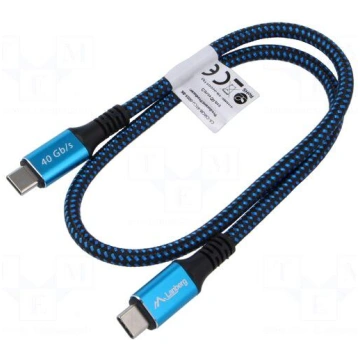 Cable | USB 4.0 | USB C plug,both sides | gold-pla