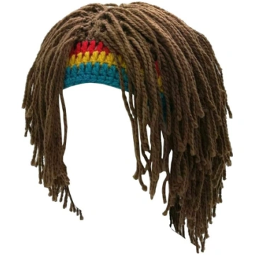 Kirmoo Funny Rasta parūka bārda cepures trikotāžas