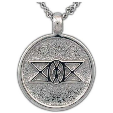 Aon Ien Pendant - Rhodium-Plated / 20" Sterling Si