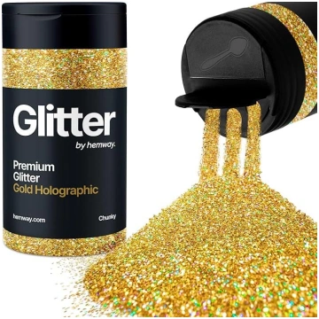Glitter Shaker zelta hologrāfiskā sejas nagu māksl