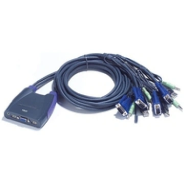 ATEN CS64US 4-Port USB KVM Switch Speaker Support 