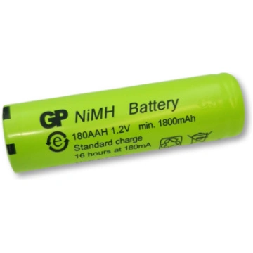 180AAH; Re-battery: Ni-MH; AA; 1.2V; 1800mAh; Ø17x