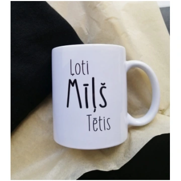 Krūze ar apdruku "Ļoti Mīļš Tētis" Latviešiem Vīri