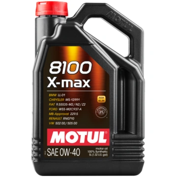 Motoreļļa MOTUL 8100 X-MAX 0W40 5L. 0w-40
