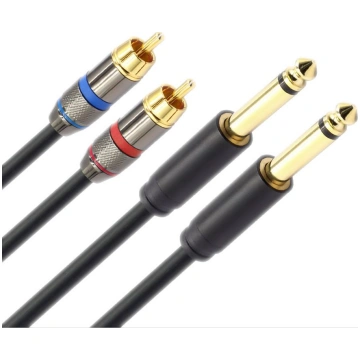Mozos Jack 6.3mm - RCA (Cinch) x2 3m black cable (