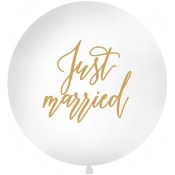 Liels balons 100 cm Just married, balts
