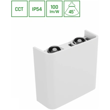 Āra sienas lampa Spectrum Lunarix, 4W, LED, IP54, 