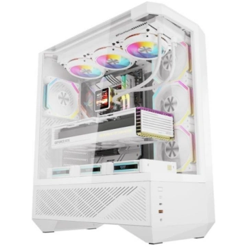 Darkflash DY460 computer case (White) + 4 ARGB fan