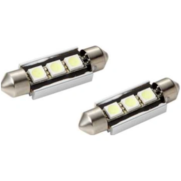Gaismas diode LED 2 gab. C5W 39mm 3W (AR RADIATORU