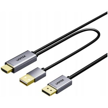 Kabel Unitek DisplayPort - HDMI + USB-A 1.8m (V171
