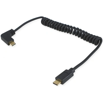 Equip USB 2.0 C uz C 90° Leņķa Spoles Kabelis V/V 
