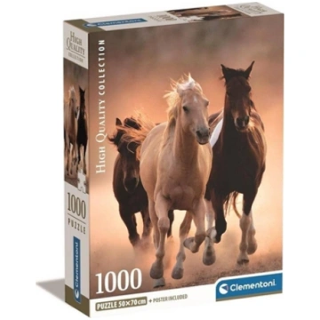 Clementoni CLE puzzle 1000 Compact Running Horses 