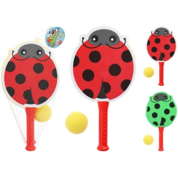 Rotaļu tenisa komplekts Ladybug 2 raketes/bumbiņa