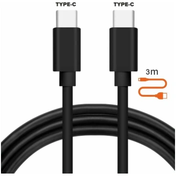 Kabelis Alburnus, USB Type-C, 300 cm, melna krās