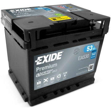 Akumulators Exide EA530 53Ah, 540A, (- +) 207x175x