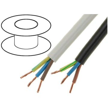 Wire; H03VV-F,OMY; 3x1.5mm2; round; stranded; Cu; 