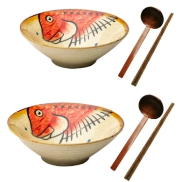 Japāņu keramikas Ramen bļoda, nūdeļu bļodas zupai,