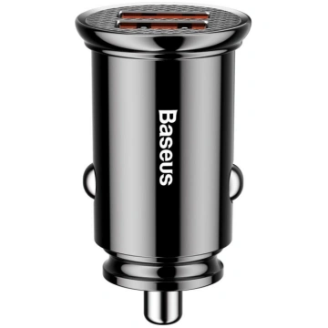 Car charger Baseus Circular 2xUSB QC3.0 5A 30W (bl