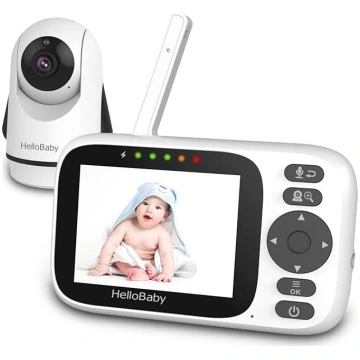 HelloBaby zīdaiņu monitors ar kameru, tālvadības p