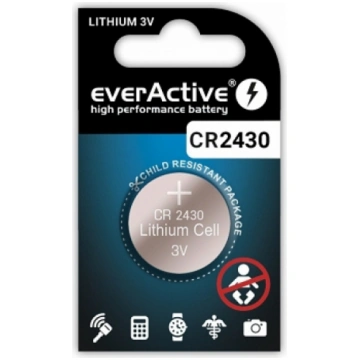 CR2430 baterijas 3V everActive litija DL2430 iepak