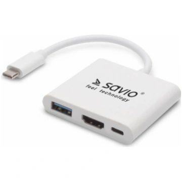 Adapteris Savio USB Type-C - HDMI (AK-48)