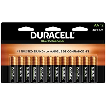 Duracell uzlādējamas AA tipa baterijas, 12 iepakoj