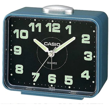 Casio TQ218/2 ceļojumu modinātājs, metāliski zils/