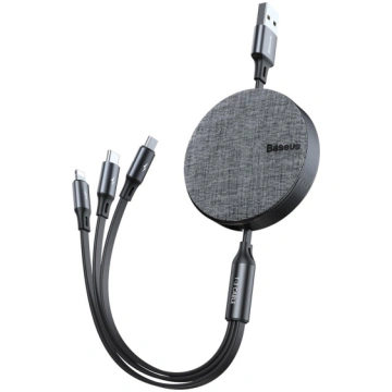 Baseus Fabric Retractable USB - micro USB / Lightn