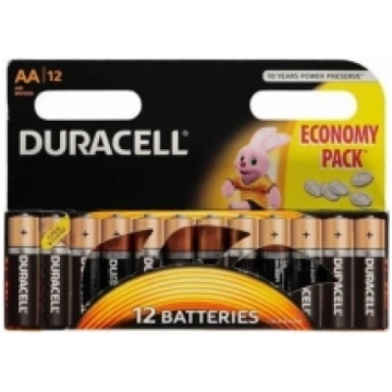 DURACELL LR6 AA Batteries - 12 Pack (5000394203334