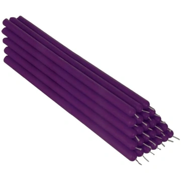 NKlaus 36337 Violeta bišu vaska 26 cm galda sveces