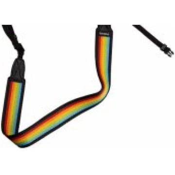 Polaroid Camera strap flat Rainbow black Aksesuārs