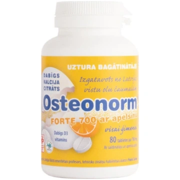 Osteonorm Forte 700 mg - apelsīnu, 80 tabletes