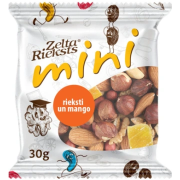 MINI Rieksti un mango 30g ZELTA RIEKSTS