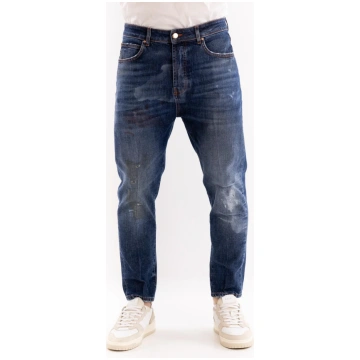 Jeans uomo modellon Flores blu macchie colore